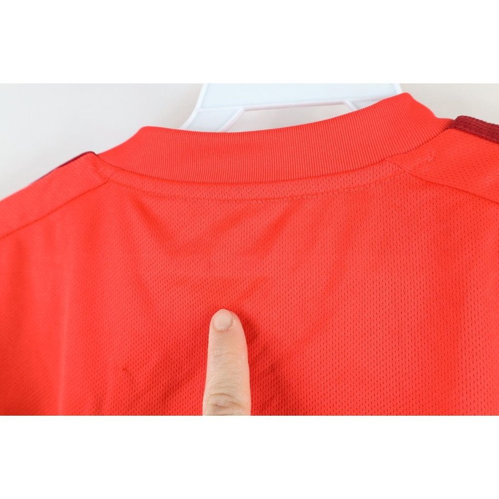 Adidas Mens Small Distressed Spell Out FC Bayern Munich Soccer Jersey Futbol Red - Picture 8 of 11